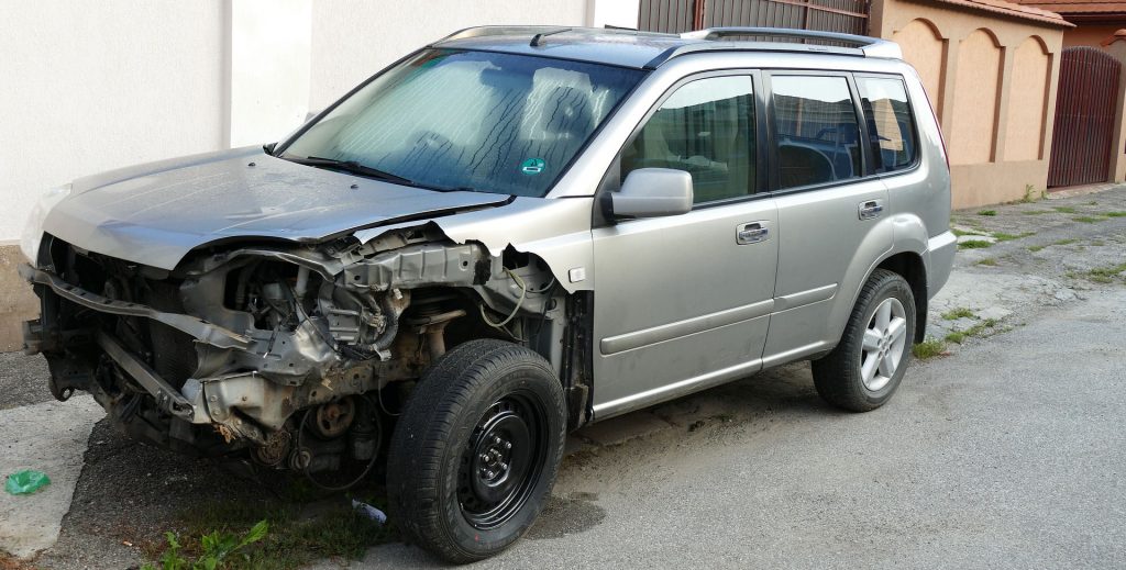 Car with crash damage