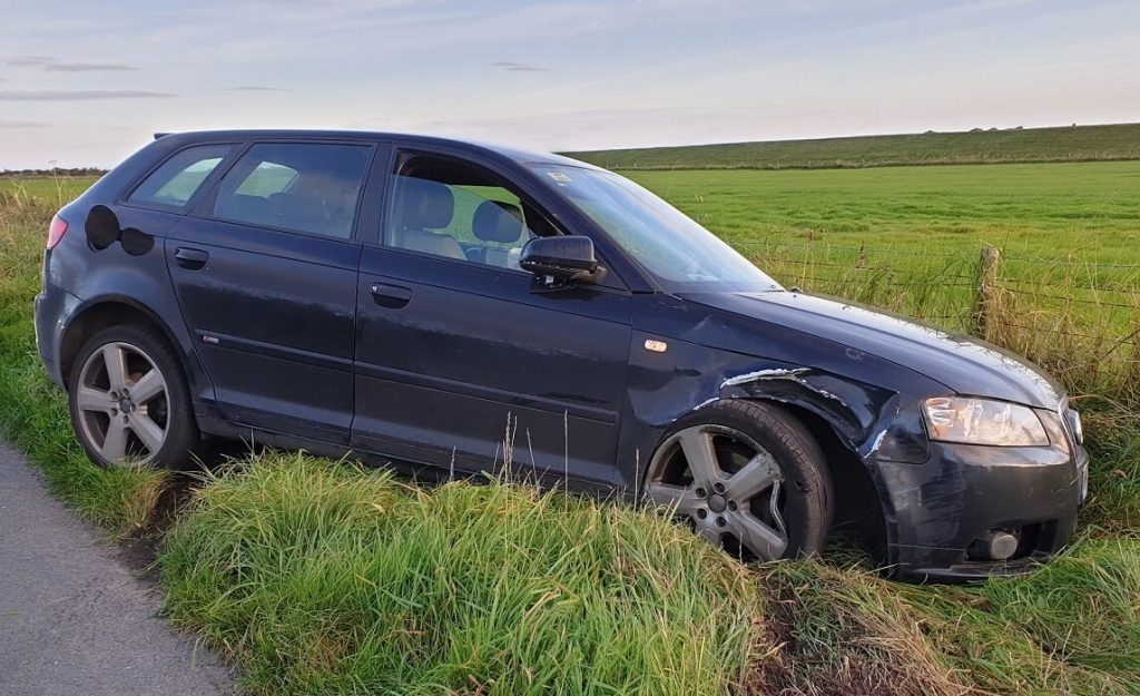 Audi A3 with crash damage